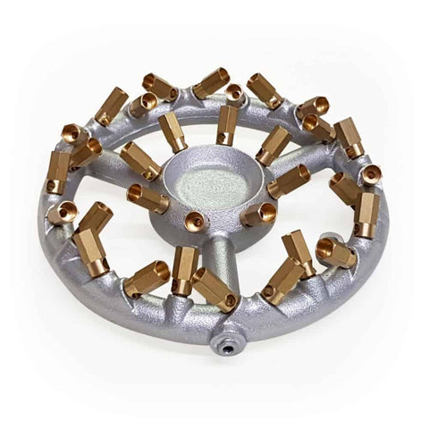 32 JET BURNER STOCK POT COOKER 3/4" BSP BOTTOM ENTRY NATURAL GAS HEAVY DUTY