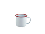 Enamel Mug White with Red Rim 36cl/12.5oz
