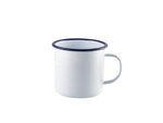 Enamel Mug White with Blue Rim 56.8cl/20oz