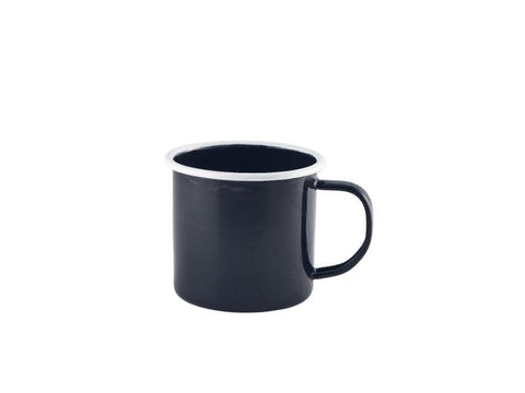 Enamel Mug Black with White Rim 36cl/12.5oz