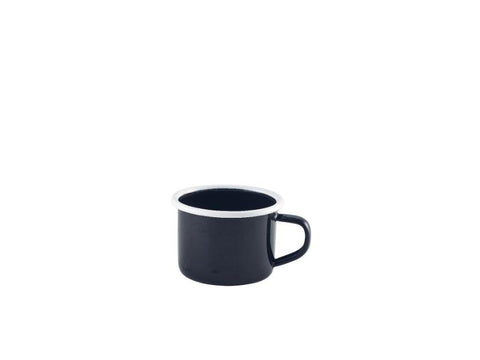 Enamel Mug Black with White Rim 12cl/4.2oz