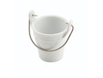 Ceramic Bucket W/ St/St Handle 6.5cm Dia 10cl