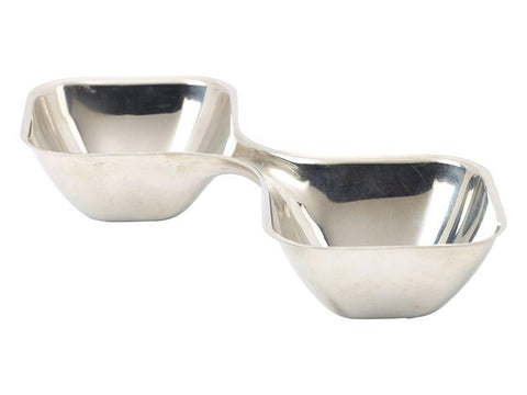 Stainless Steel Double Snack Bowl