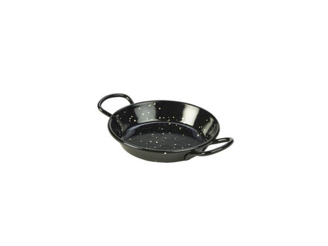 Black Enamel Miniature Paella Pan 10cm Pack of 10