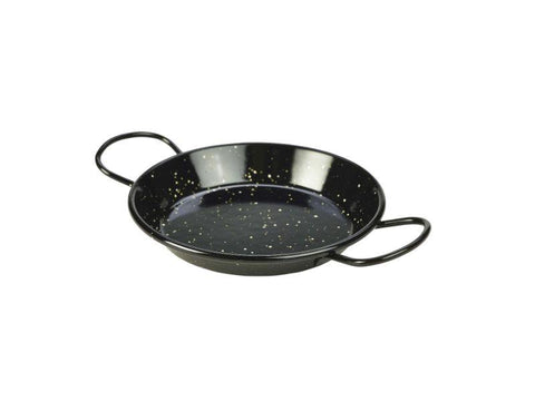 Black Enamel Miniature Paella Pan 15cm Pack of 10