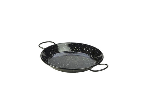 Black Enamel Paella Pan 20cm Pack of 6