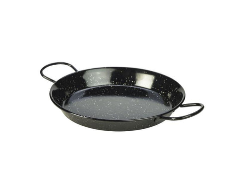Black Enamel Paella Pan 26cm Pack of 6