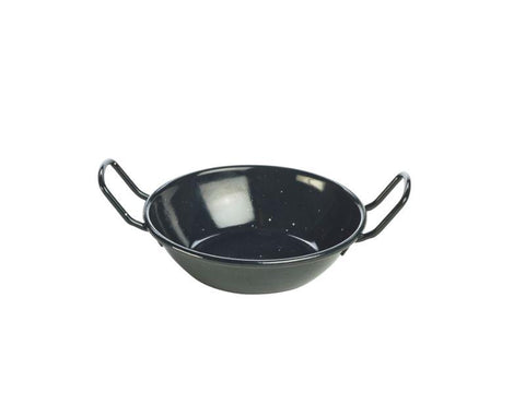 Black Enamel Dish 14cm Pack of 10