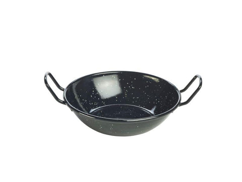 Black Enamel Dish 16cm Pack of 10