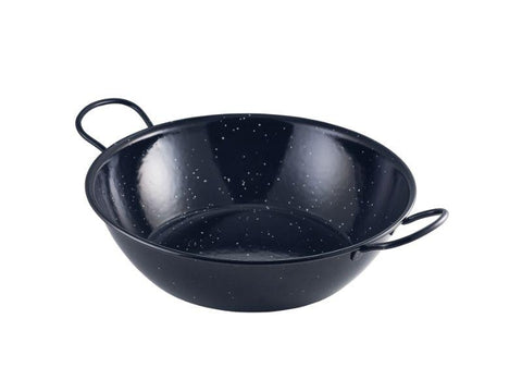 Black Enamel Dish 30cm Pack of 6