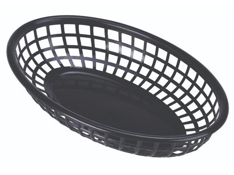 Fast Food Basket Black 23.5 x 15.4cm Pack of 6