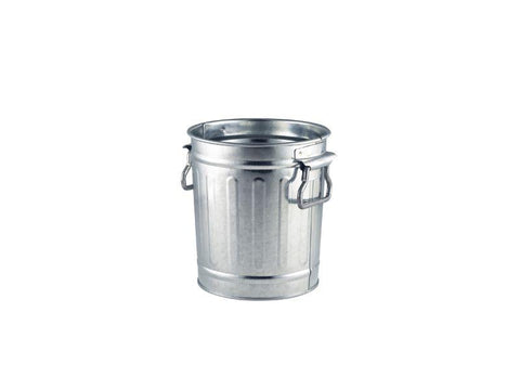 Miniature Galvanised Bin 14x12x15cm