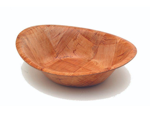 Oval Woven Wood Bowls 9"x7" Singles