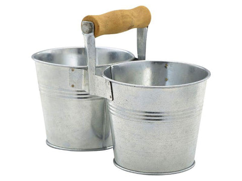 Galvanised Steel Combi Serving Buckets 10cm Dia