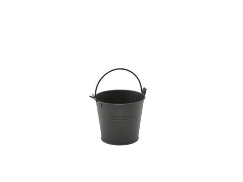 Galvanised Steel Serving Bucket 10cm Dia Matt Black
