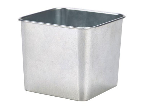 Galvanised Steel Square Tub 8 x 8 x 6cm