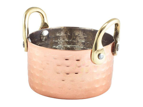 Mini Hammered Copper Casserole Dish 8.2 x 5cm