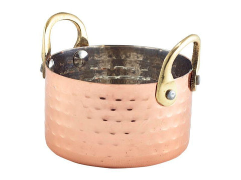 Mini Hammered Copper Casserole Dish 9.2 x 5cm