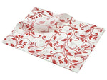 Greaseproof Paper Red Floral Print 25 x 20cm