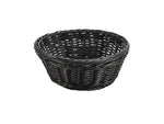 Black Round Polywicker Basket 21Dia x 8cm
