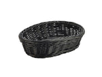 Black Oval Polywicker Basket 22.5 x 15.5 x 6.5cm