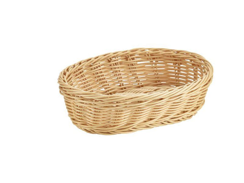 Oval Polywicker Basket 22.5 x 15.5 x 6.5cm
