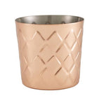 Diamond Pattern Copper Plated Serving Cup 8.5 x 8.5cm