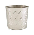 Diamond Pattern Stainless Steel Serving Cup 8.5 x 8.5cm