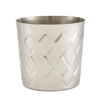 Diamond Pattern Stainless Steel Serving Cup 8.5 x 8.5cm