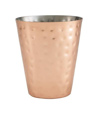 Hammered Copper Plated Conical Serving Cup 9 x 10cm