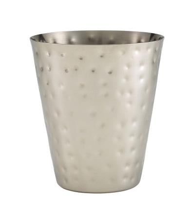 Hammered Stainless Steel Conical Serving Cup 9 x 10cm
